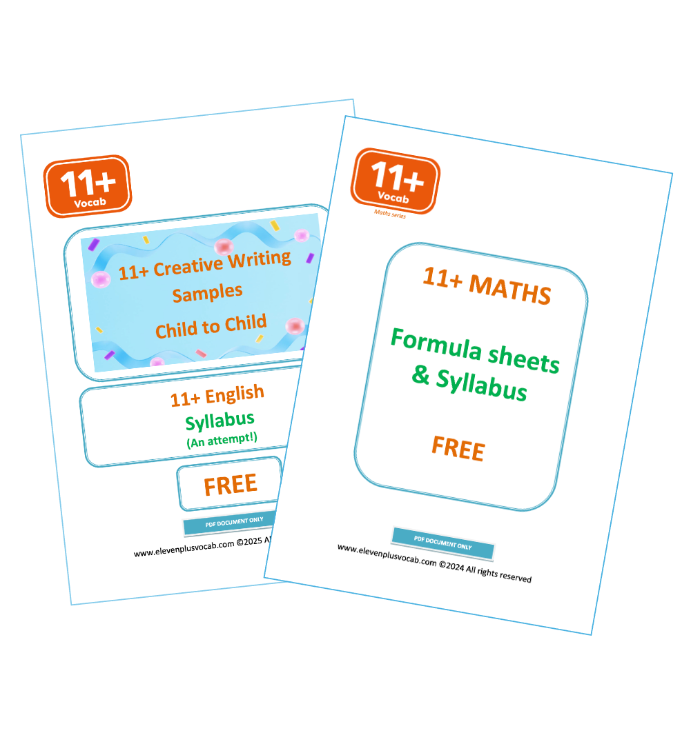 Free 11+ Maths and English Syllabus bundle