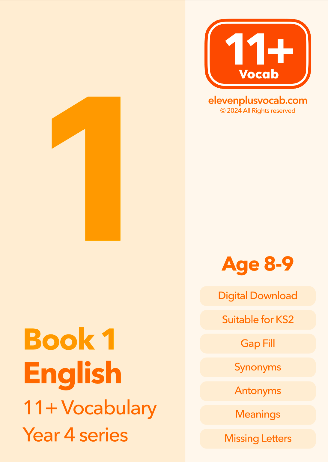 Year 4 Series - 11+ English Vocab book 1 in PDF format