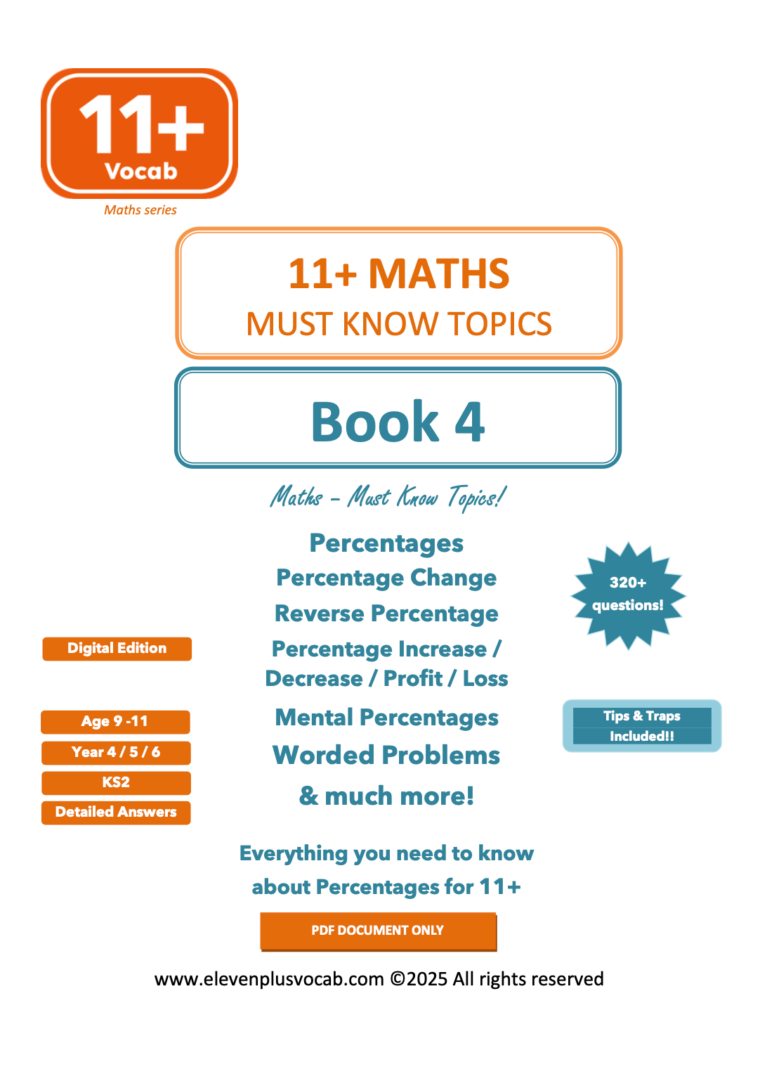 11+ Maths - PDF Book 4