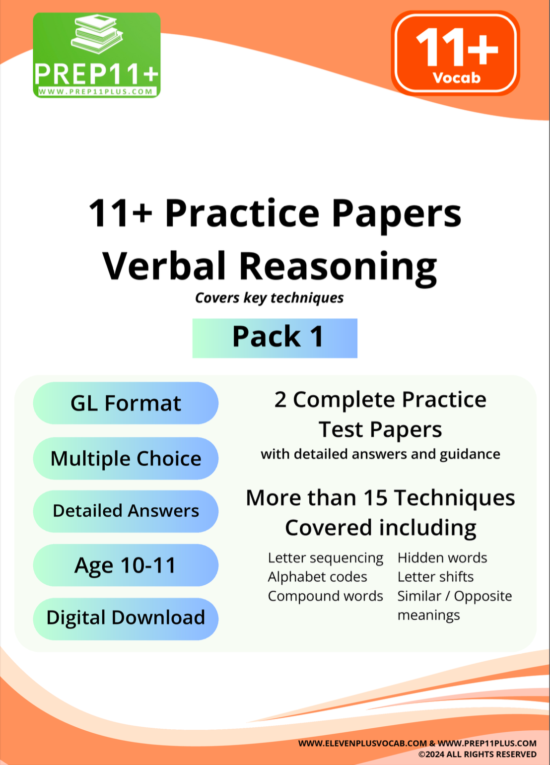 VR GL 11+ Practice Paper - Pack1