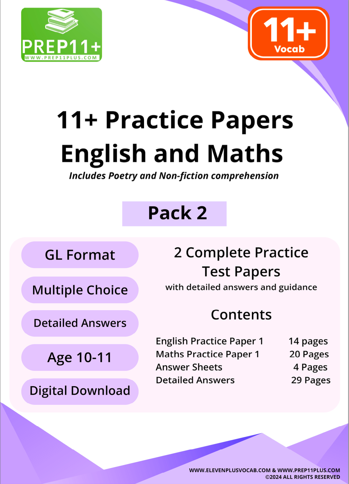 GL 11+ Practice Papers - Pack 2