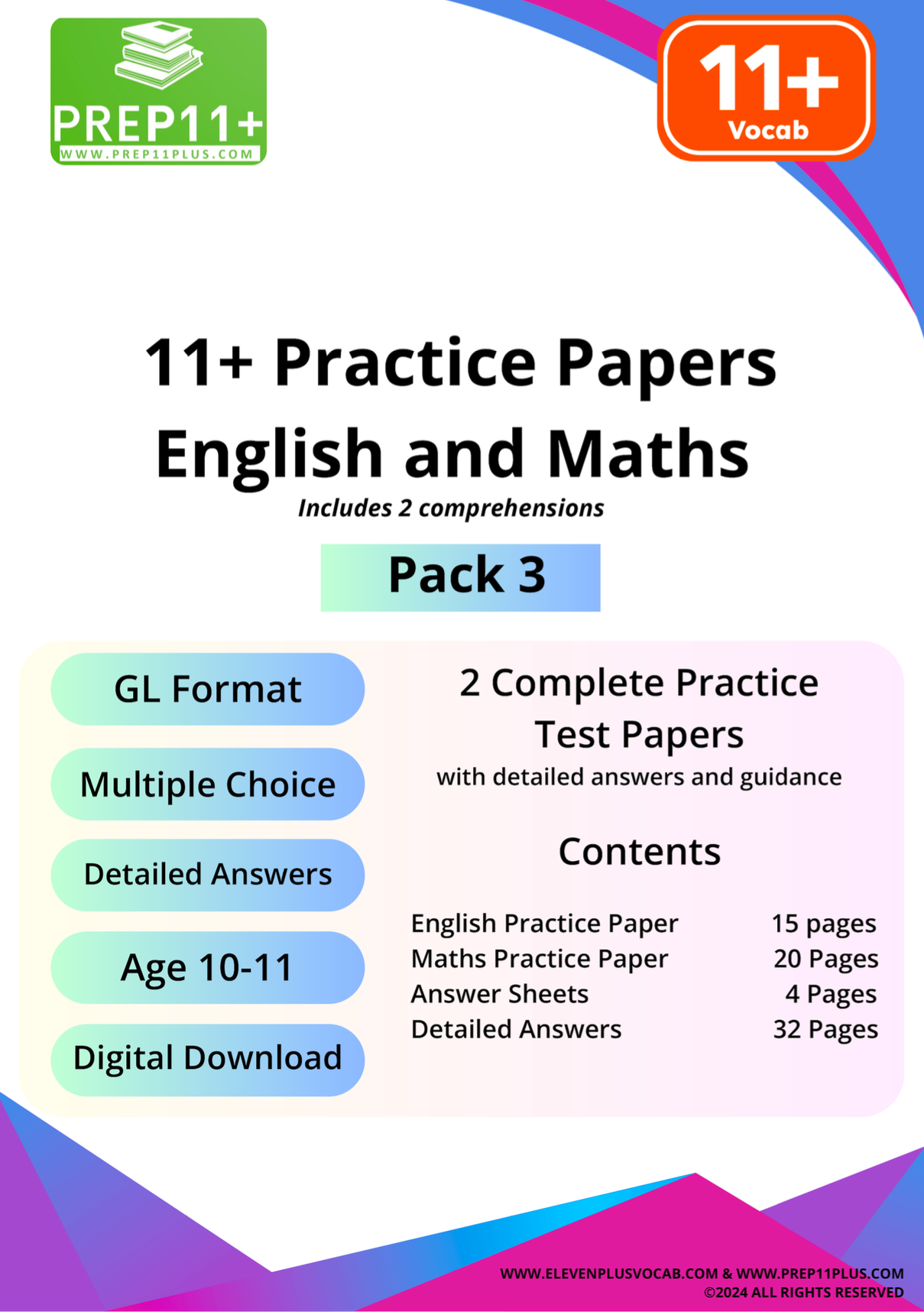 GL 11+ Practice Papers - Pack 3