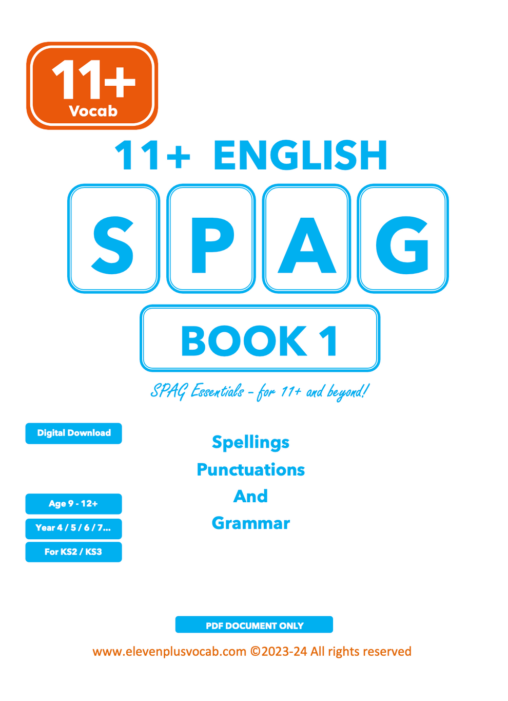 11+ SPAG - PDF Book 1 – Eleven Plus Vocab