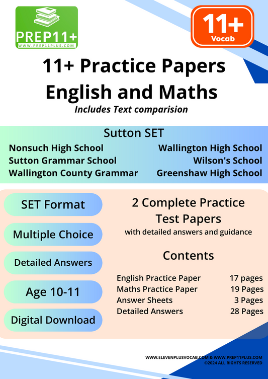 GL 11+ Practice Paper - Sutton SET