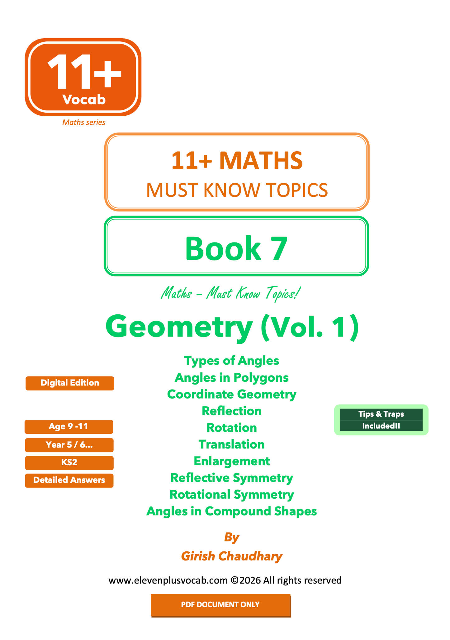 11+ Maths - PDF Book 7