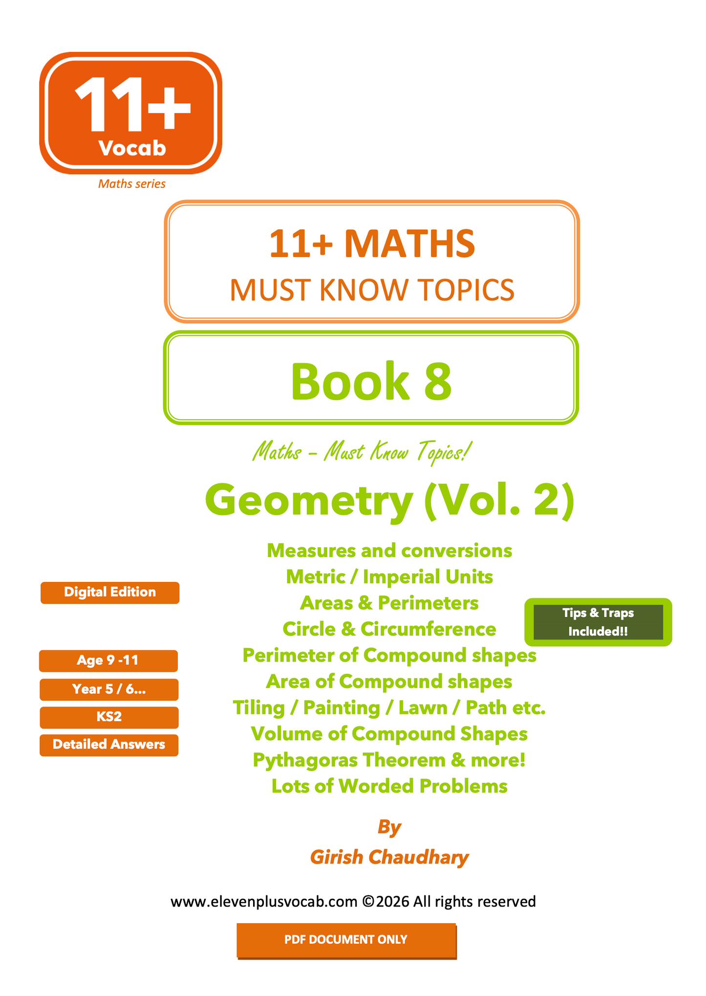 11+ Maths - PDF Book 8