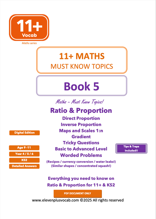 11+ Maths - PDF Book 5