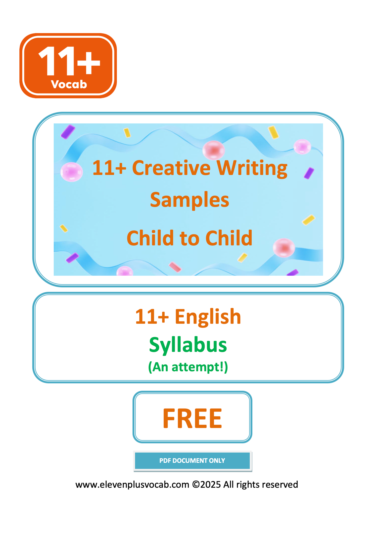 11+ English Syllabus - PDF format – Eleven Plus Vocab