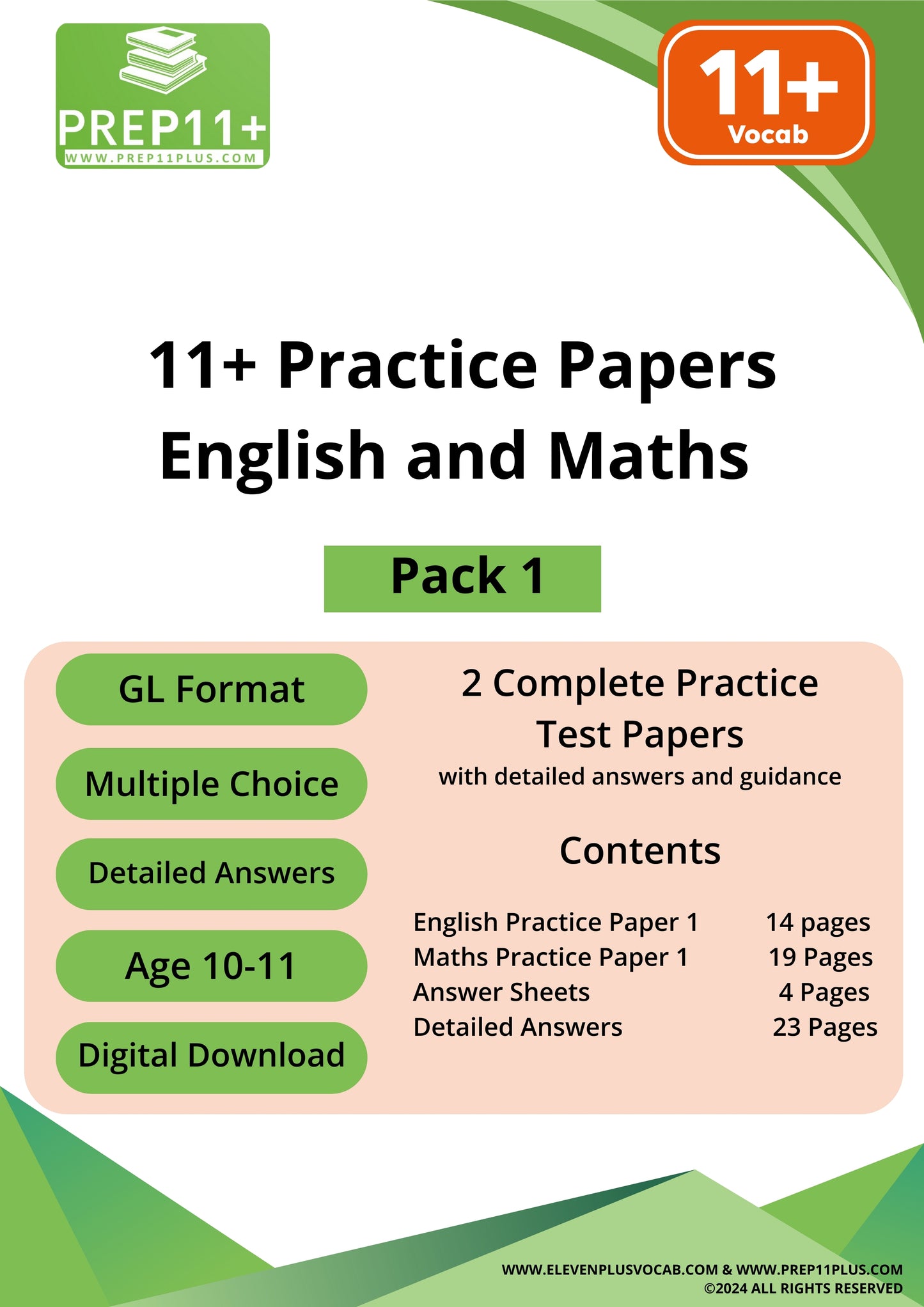 GL 11+ Practice Papers - Pack 1